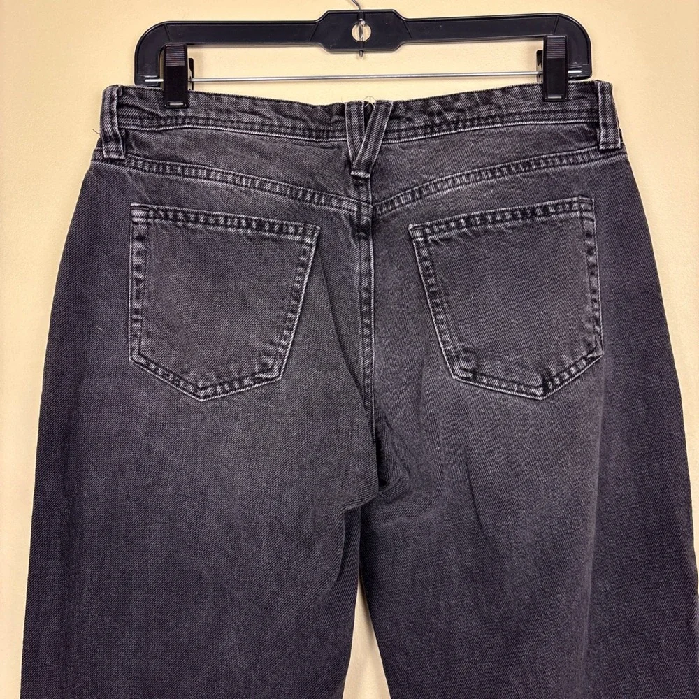 FREE PEOPLE We The Free Yoke Straight Leg Jeans Washed Black Women Size 28 Denim